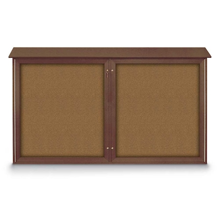 United Visual Products Open Faced Traditional Rounded Corkboard UV646ARC-BLACK-FORBO